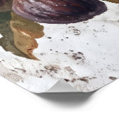 Affiche de texture de terre brun noir (Coin)