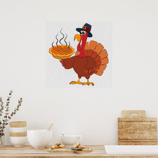 Affiche de Thanksgiving Turkey & Pie (Cuisine)
