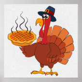Affiche de Thanksgiving Turkey & Pie (Devant)