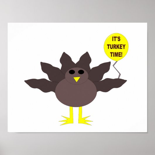 Affiche de Thanksgiving Turkey Time (Devant)