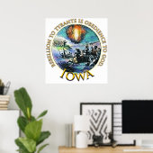 Affiche de thé de l'Iowa (Bureau à domicile)
