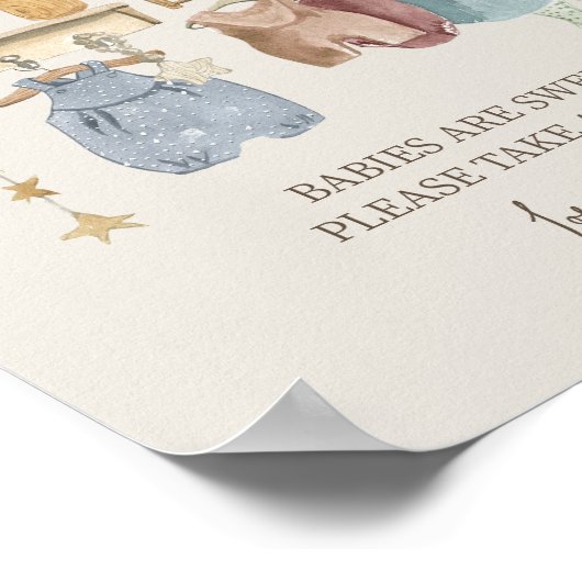 Affiche de thème de fête prénatale Boho pour la dé (Coin)