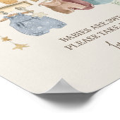 Affiche de thème de nurserie de douche de bébé boh (Coin)