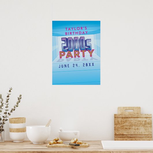 Affiche de thème de soirée des années 2000 (Cuisine)