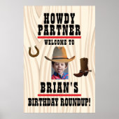 Affiche de thème western avec photo (Devant)