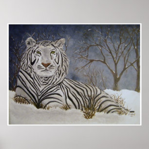 Affiche de tigre de neige
