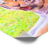 Affiche de Tigre de Sibérie numérique peinte (Coin)