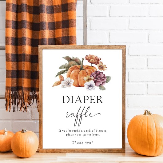 Affiche de tirage au sort de couche d'automne