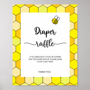 Affiche de tirage au sort de couche pour abeille