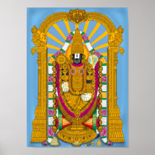 Affiche de Tirupati Balaji pour la décoration de l