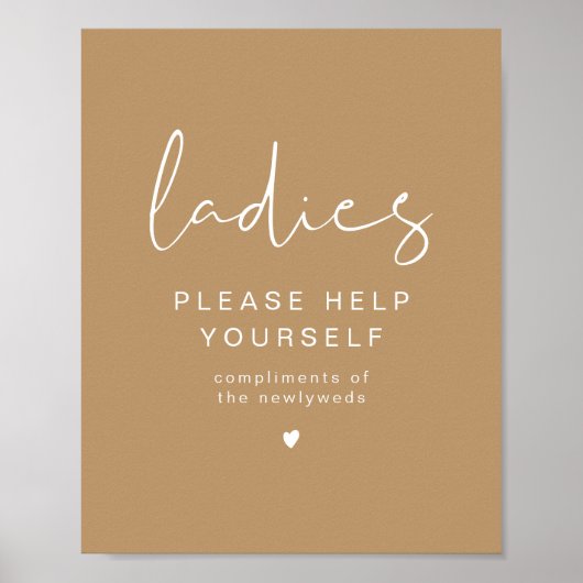Affiche de toilette pour dames beige Boho INDIE (Devant)