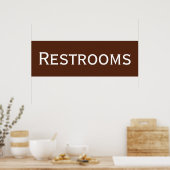 Affiche de toilettes marron Poster Impression (Cuisine)