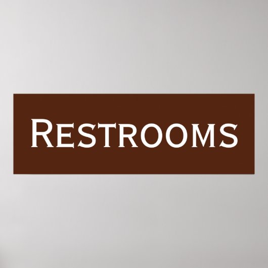 Affiche de toilettes marron Poster Impression (Devant)