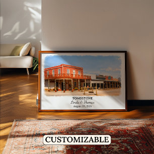 Affiche de Tombstone Arizona, Aquarelle, Sur mesur