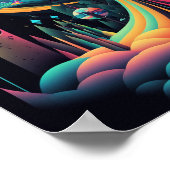 Affiche de Tourbillon Abstrait | Rétro Psychedéliq (Coin)