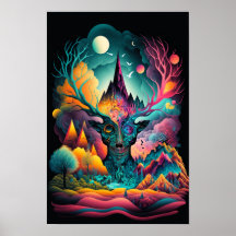 Affiche de Tourbillon Abstrait | Rétro Psychedéliq