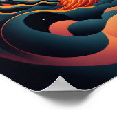 Affiche de Tourbillon Abstrait | Rétro Psychedeliq (Coin)