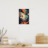 Affiche de Tourbillon Abstrait | Rétro Psychedeliq (Cuisine)