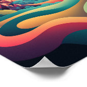 Affiche de Tourbillon Abstrait | Rétro Psychedéliq (Coin)