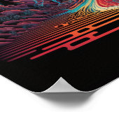 Affiche de Tourbillon Abstrait | Rétro Psychedéliq (Coin)