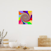 Affiche de tourbillon multicolore abstrait (Cuisine)