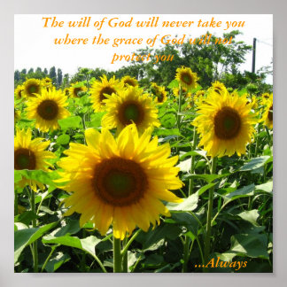 Affiche de tournesol inspirante
