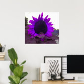 Affiche de tournesol violet (Bureau à domicile)