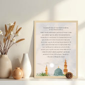 Affiche de traduction française d'Ayatul Kursi Cor