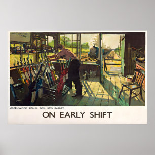 Affiche de train à vapeur des chemins de fer brita
