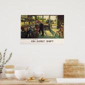 Affiche de train à vapeur des chemins de fer brita (Cuisine)