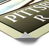 Affiche de train rétro neuve du chemin de fer Duqu (Coin)