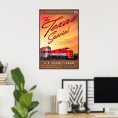 Affiche de train rétro Texas Special MKT Katy Fris (Bureau à domicile)