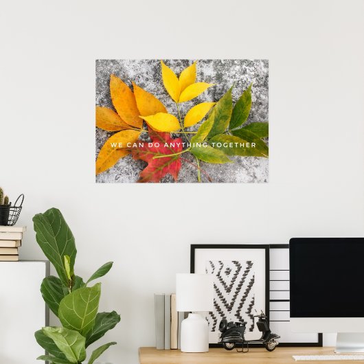 Affiche de travail d'équipe (Bureau à domicile)