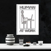 Affiche de travail humain 18 x 24