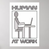 Affiche de travail humain 18 x 24 (Devant)