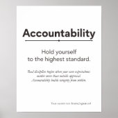 Affiche de travail moderne Citation de responsabil (Devant)