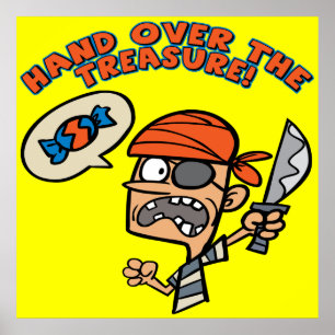 Affiche de trésor de pirate