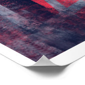 Affiche de triangles géométriques – Rose et Bleu (Coin)
