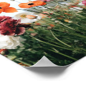 Affiche de trio de fleurs orange (Coin)