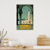 Affiche de Tripoli Libye Impression d'art de voyag (Cuisine)