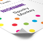 Affiche de troisième anniversaire Rainbow Confetti (Coin)