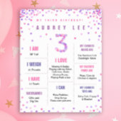 Affiche de troisième anniversaire Rainbow Confetti