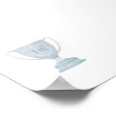 affiche de trophée bleu vintage aquarelle (Coin)