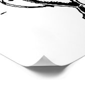 Affiche de trophée noir et blanc (Coin)