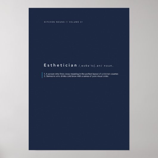 Affiche de typographie Cuisine Noms (Devant)