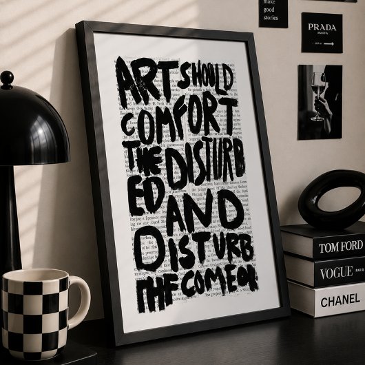 Affiche de typographie de citation de confort de l