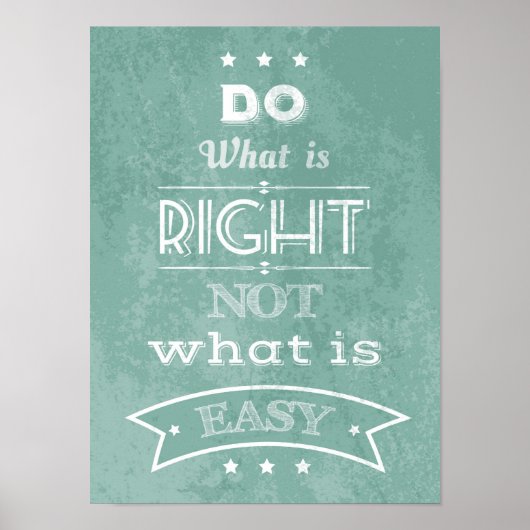 Affiche de typographie de citation inspirante (Devant)