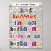 Affiche de typographie de journal rétro drôle pour (Devant)