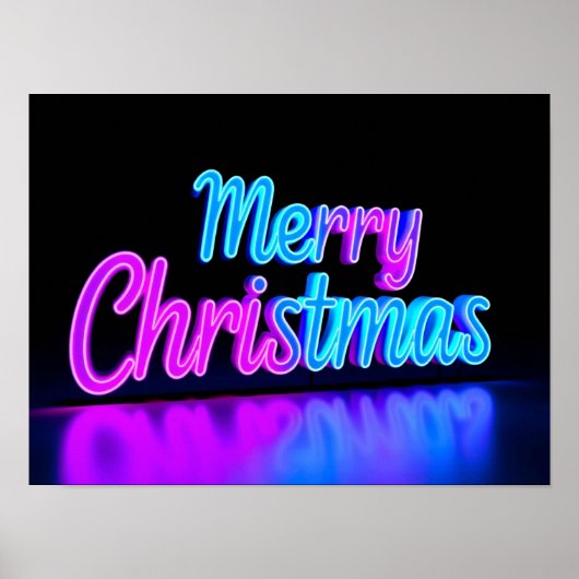 Affiche de typographie de luxe Joyeux Noël Papier (Devant)