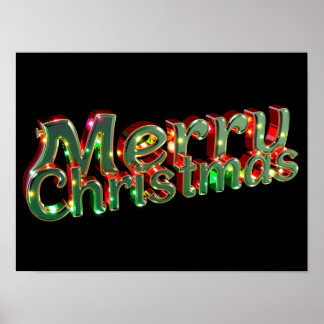 Affiche de typographie de luxe pour Joyeux Noël Pa